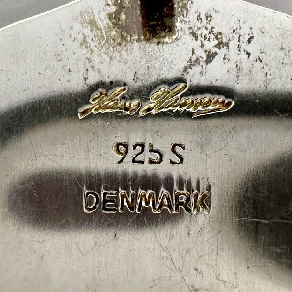 Hans Hansen Denmark #367 Kinetic Pendant 925S Sterling Silver Modernist Signed - Picture 6 of 15